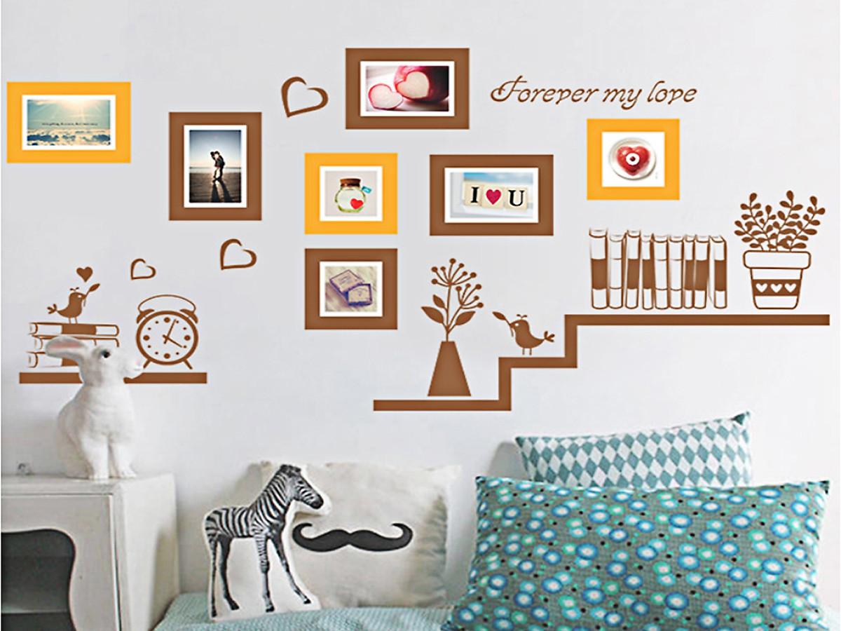 DECAL DÁN TƯỜNG KHUNG ẢNH PHOTO NÂU - HP387