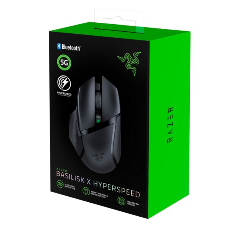 Chuột Razer Basilisk X HyperSpeed-Wireless Ergonomic - Hàng chính hãng