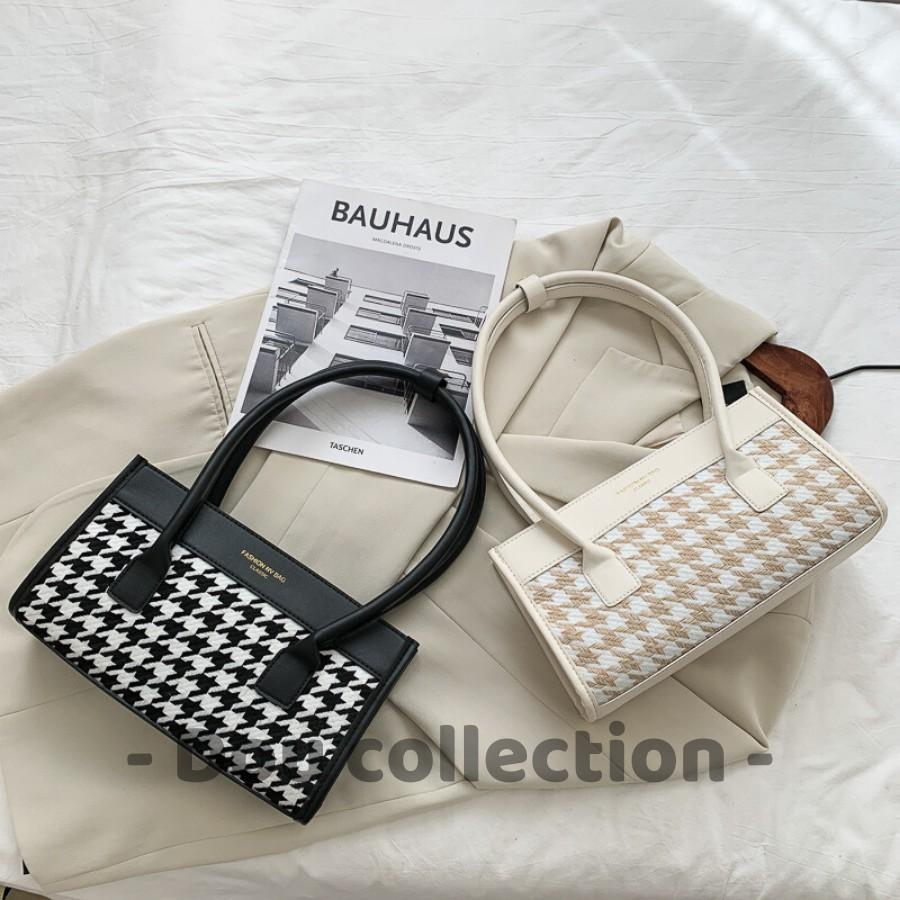 Túi Xách Kẹp Nách (Túi Đeo Vai) Thời Trang Thu Đông Họa Tiết HOUNDSTOOTH Sành Điệu - Mã XT030