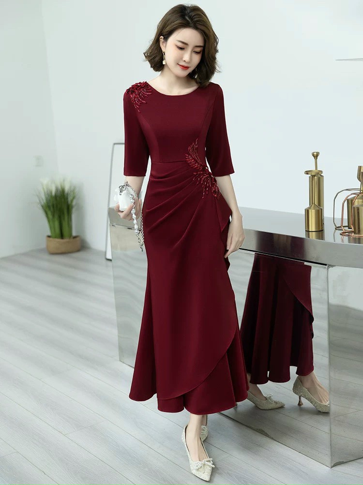 ĐẦM BODY DỰ TIỆC THÊU HOA CAO CẤP