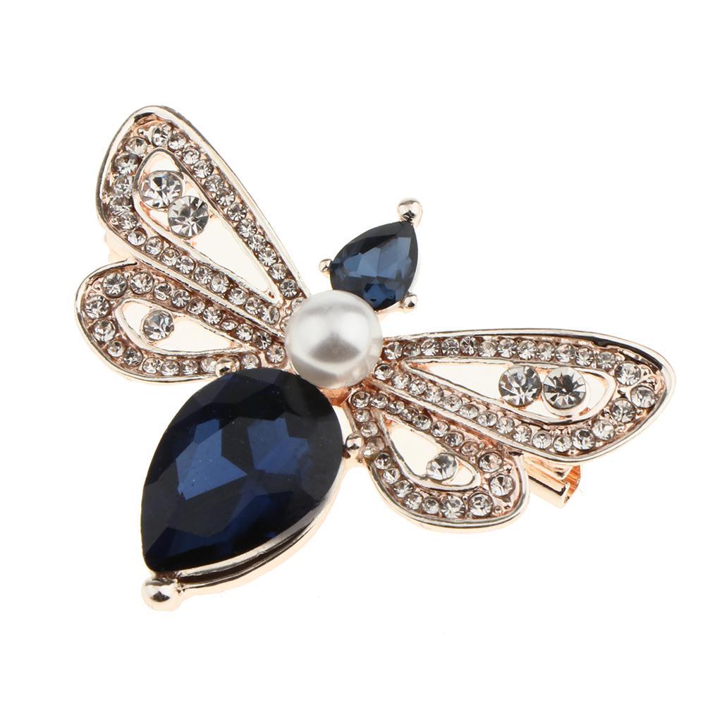 Fashion Charm Crystal Rhinestone Bee Animal Brooch Pins Jewelry