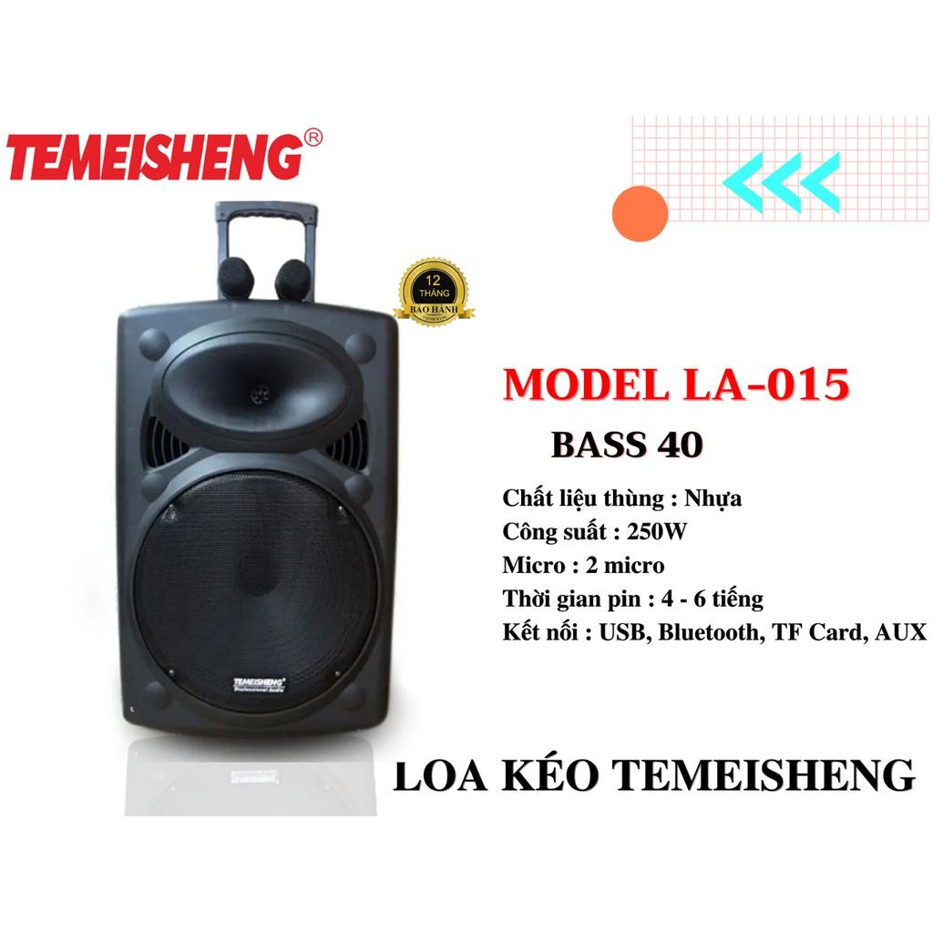 LOA KÉO TEMEISHENG LA -015 BASS 40 CÔNG SUẤT 180W  + TẶNG 2 MICRO -HÀNG CHÍNH HÃNG