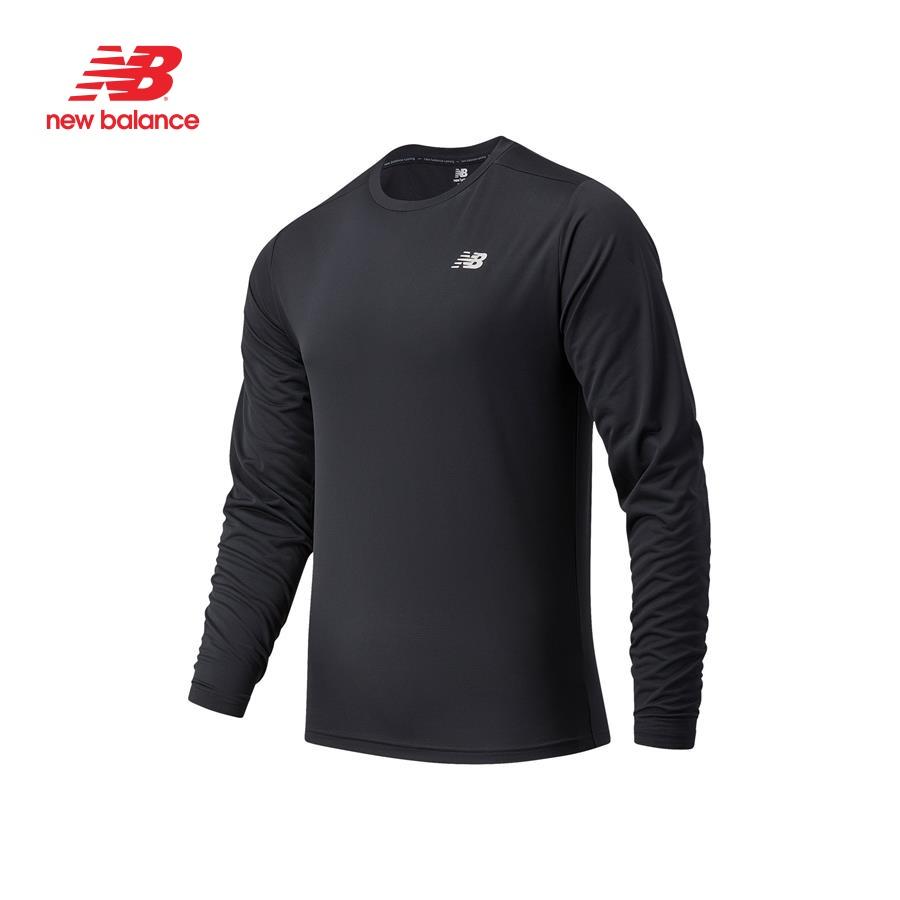 Áo thun tay dài thể thao nam New Balance APP RUNNING LONG SLEEVES T-SHIRT M BLACK - MT11206BK (form quốc tế)