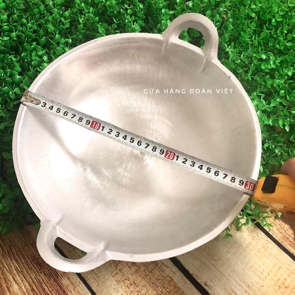 Chảo Gang Đúc Nguyên Khối - 25cm, 30cm. Hàng thủ công được đúc nguyên khối