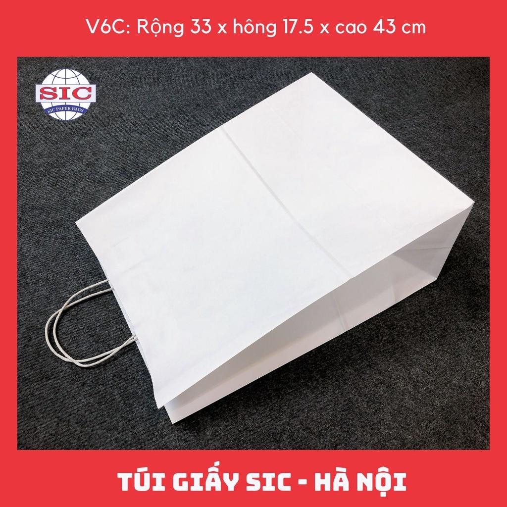 100 CHIẾC TÚI GIẤY KRAFT V6C: 33x17.5x43 cm CÓ QUAI