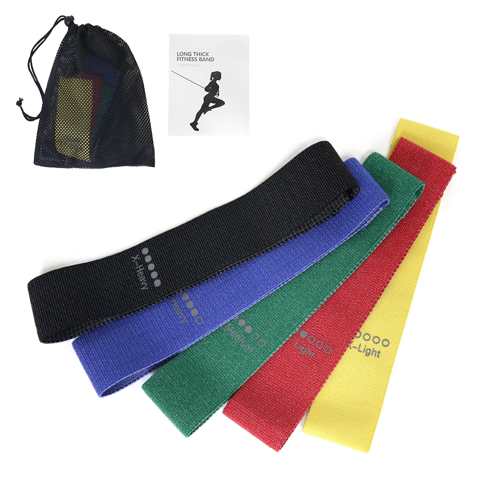 5 dây đai kháng lực đàn hồi với túi đưng dây rút dành cho tập yoga thể hình