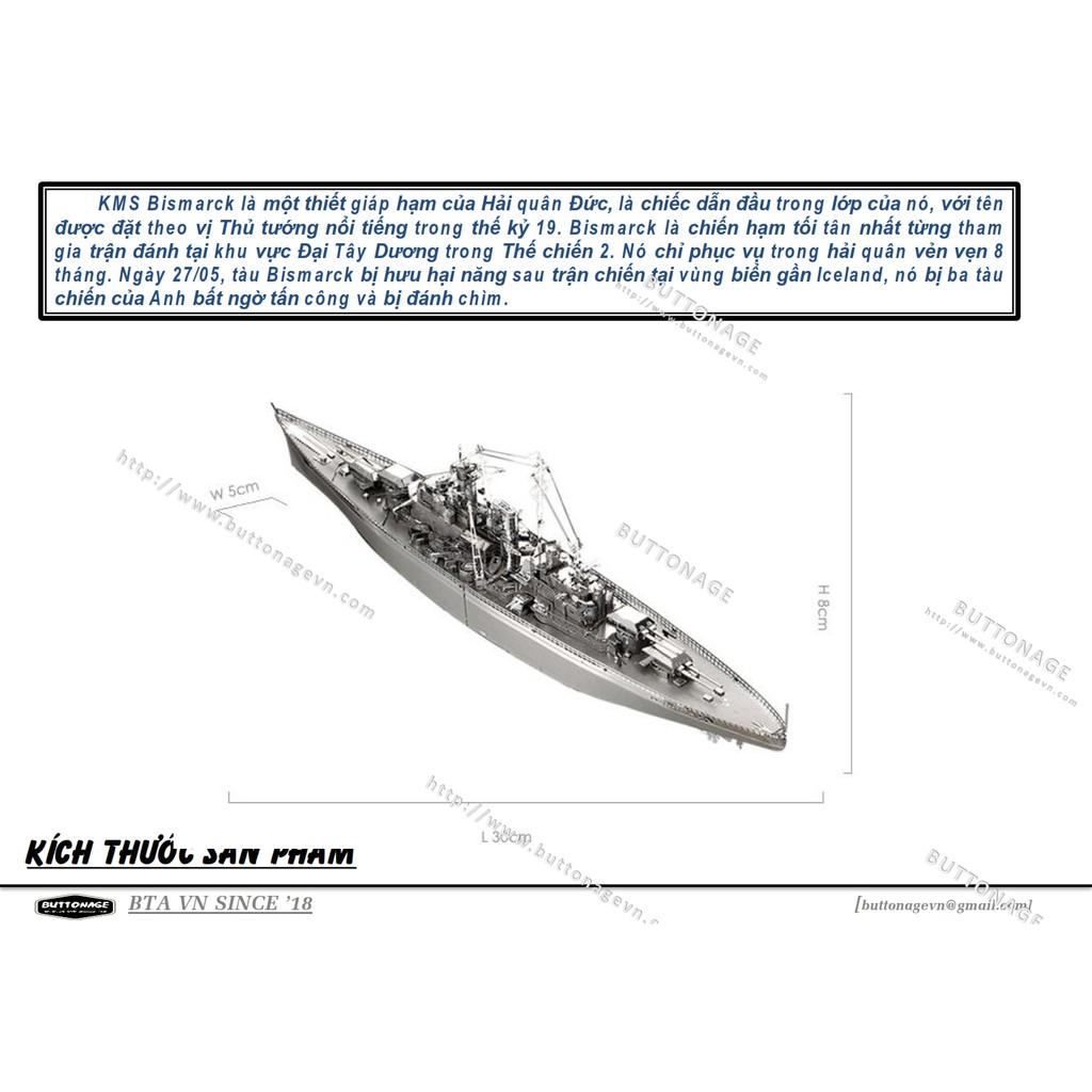 Mô Hình Lắp Ráp 3d Thiết Giáp Hạm Bismarck – Đức