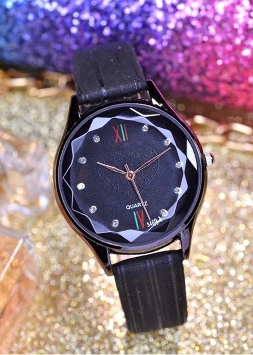 Đồng hồ nữ DKO dây da sọc cao cấp mặt kính 3d vát sang trọng