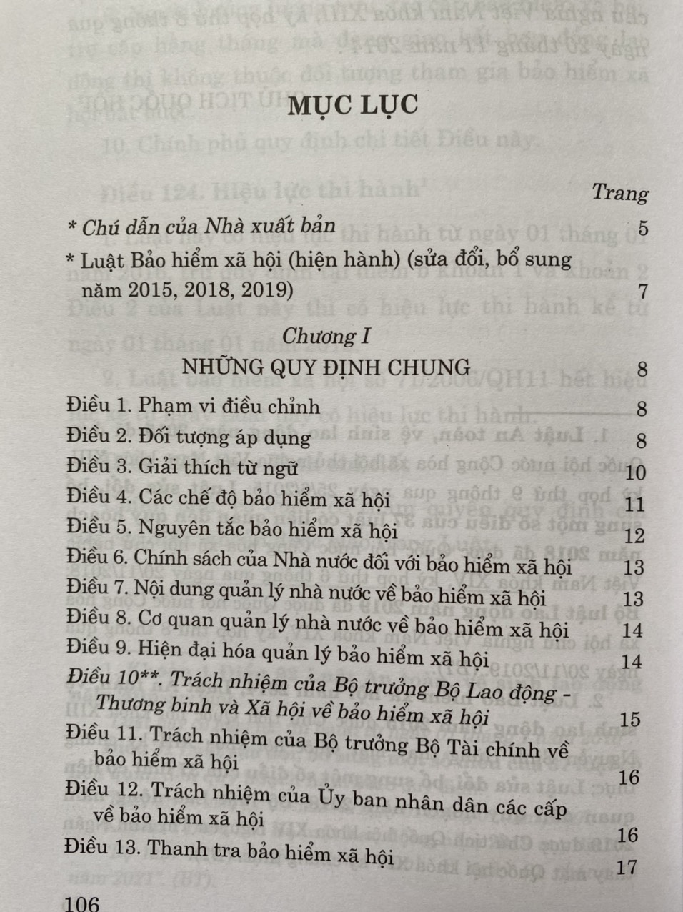 Luật Bảo Hiểm Xã Hội (hiện hành) (sửa đổi năm 2015, 2018, 2019)