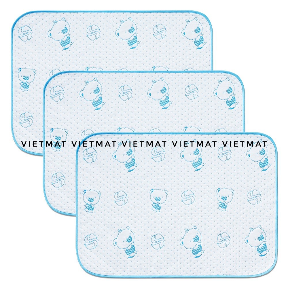 Combo 3 Tấm Lót Chống Thấm VIETMAT Màu Xanh