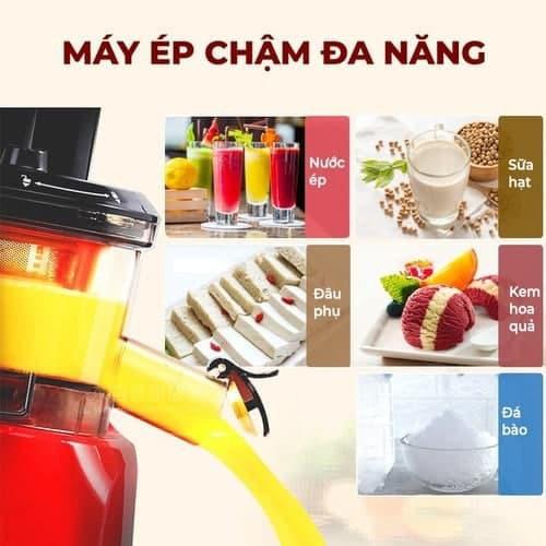 Máy ép hoa quả chậm X2000 đa năng, máy sinh tố xay hoa quả, rau củ, các loại hạt tiện dụng công suất lớn nhà bếp