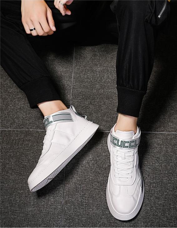 Giày Sneaker Nam Mẫu Mới BAZAS BZ-8520 Trắng Phối Xám