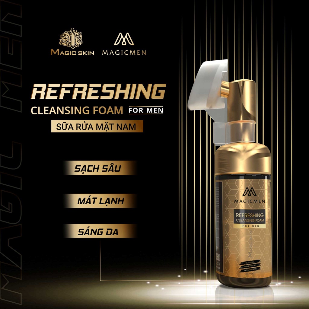 Sữa Rửa Mặt Bọt Biển Cho Nam Refreshing Cleansing Foam For Men – Sức Hút Bậc Đế Vương 150ml