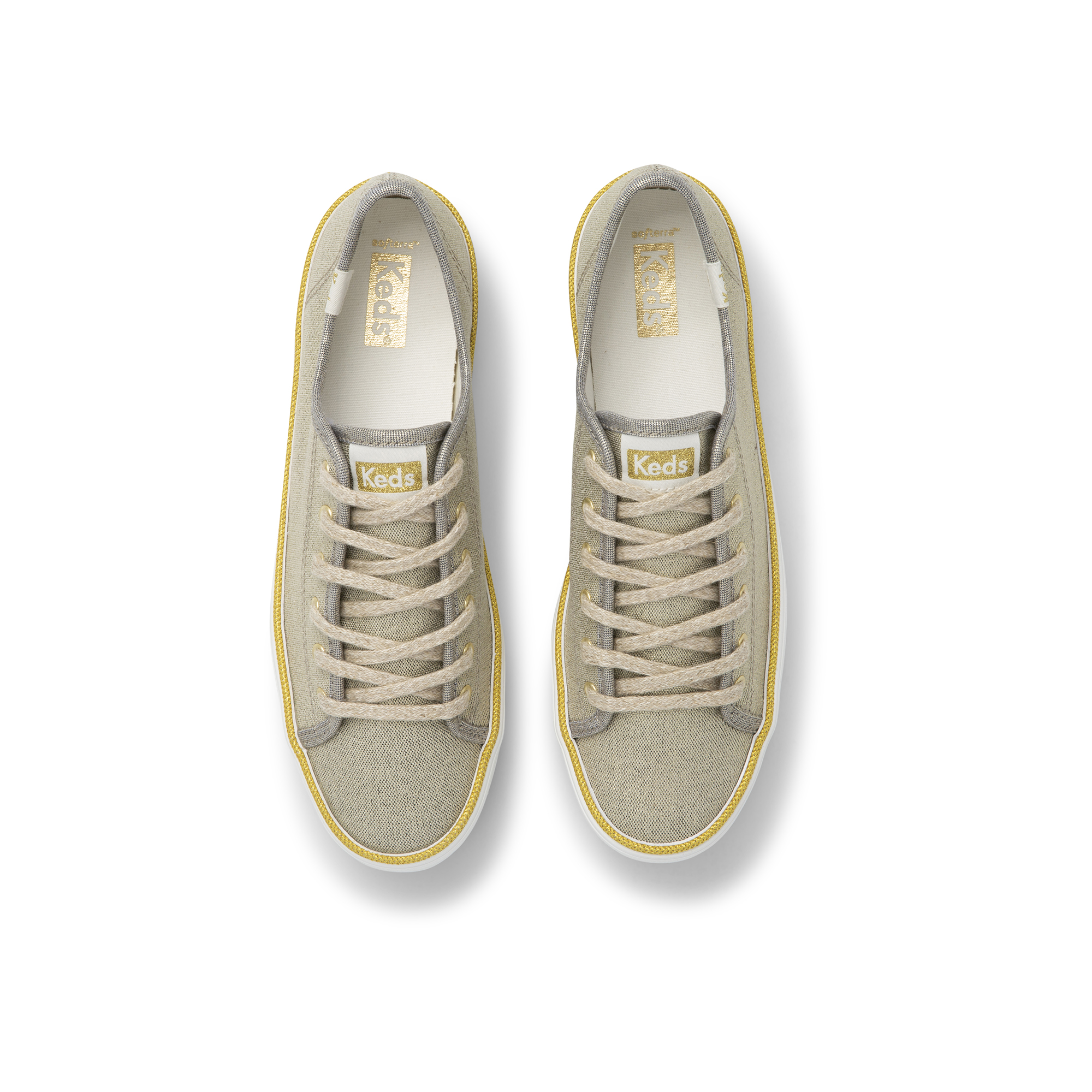 Giày Keds Nữ- Triple Kick Metallic Gold Canvas- KD065993