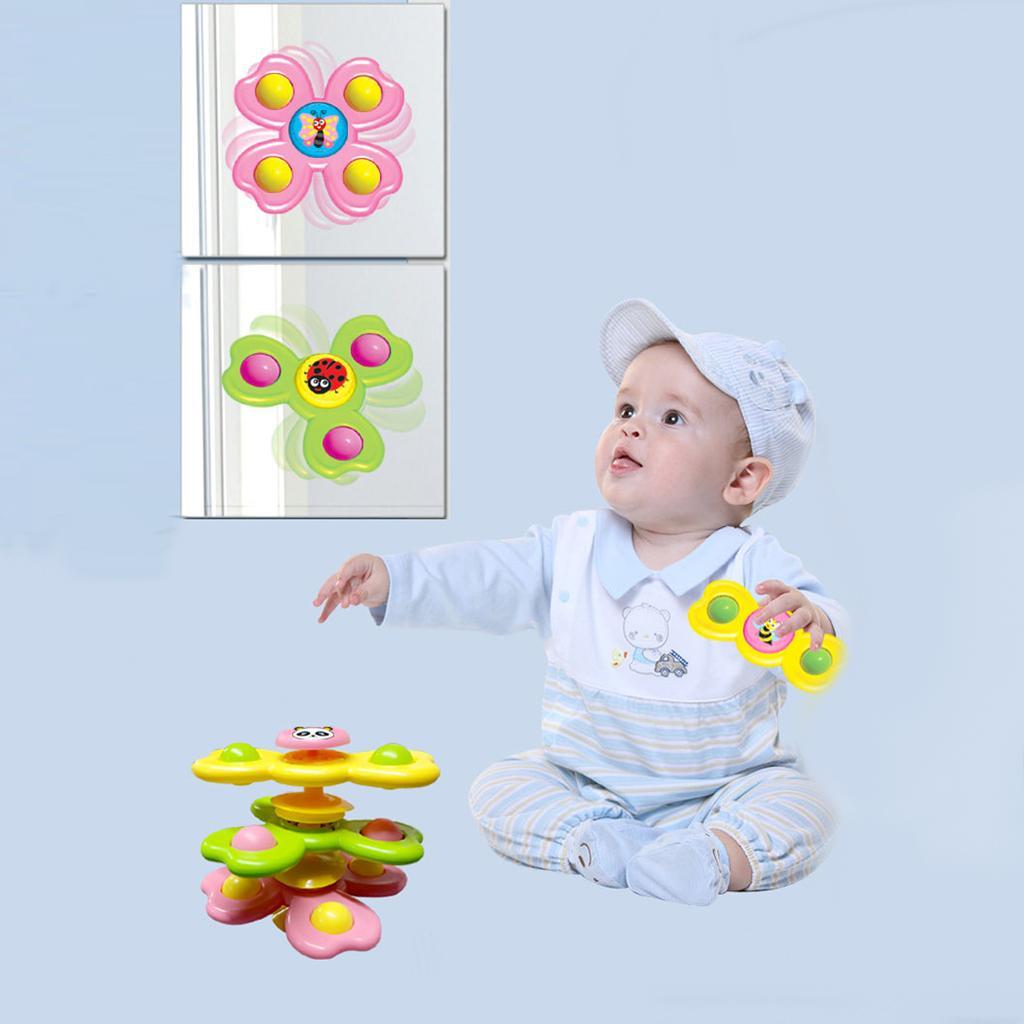 3pcs Suction Cup Top Toy Bathing Toys for Kids Boys Girls animal