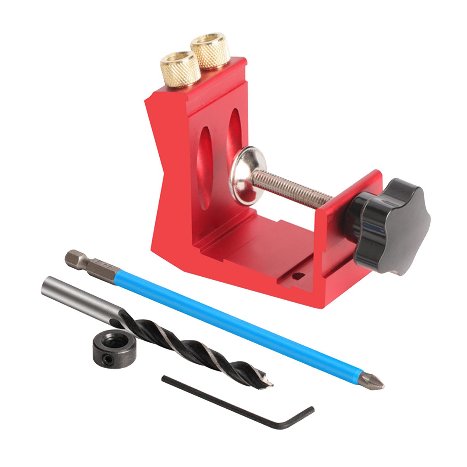 Portable Woodworking Oblique Hole Locator Tools Hole Jig Kit Drill Guide Set DIY Hole Digging Hole Opener Drill Locator Drill Bits Carpentry Tools