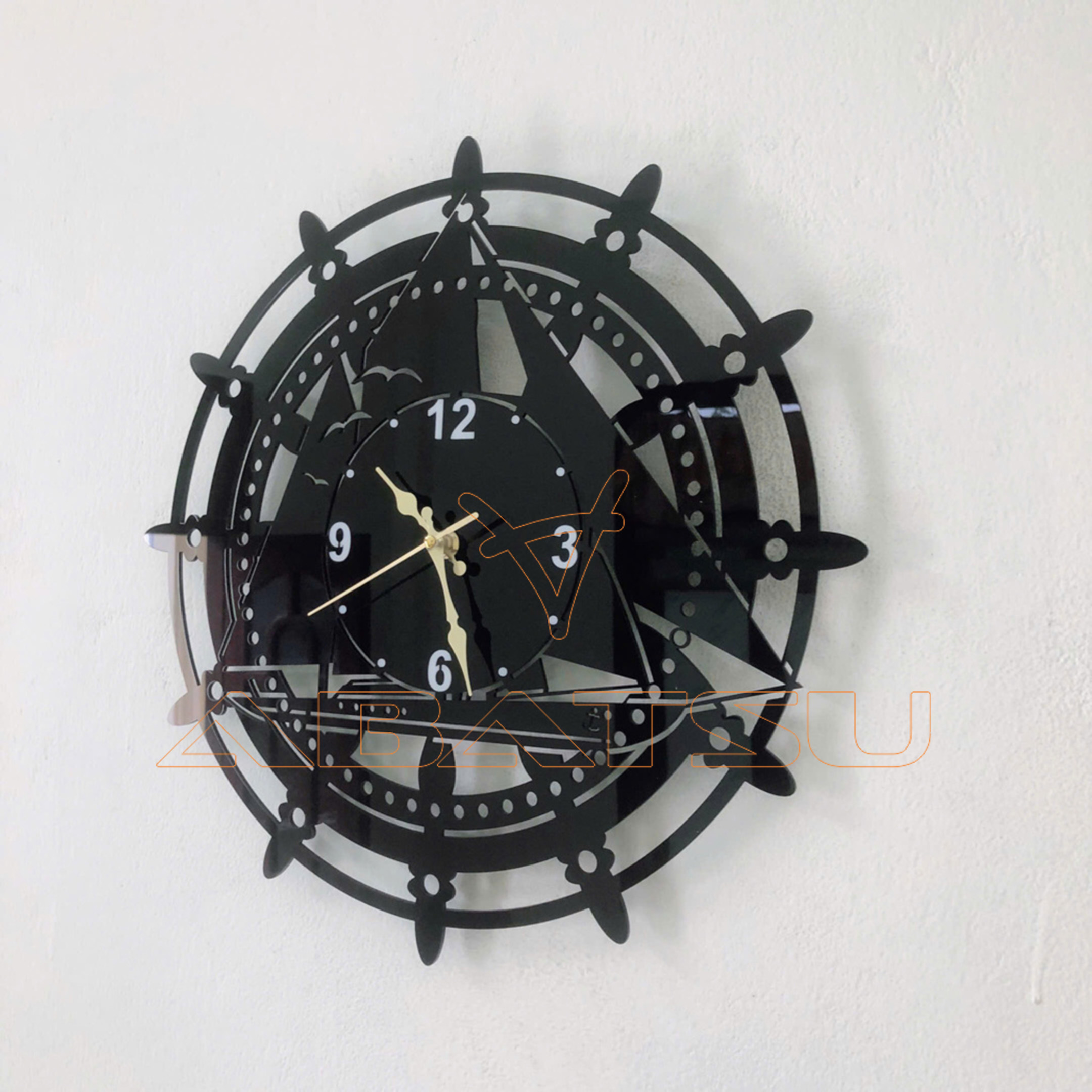 ( Bảo hành 3 năm) Đồng Hồ Treo Tường Thuận Buồm Xuôi Gió – Mang May Mắn Vào Nhà