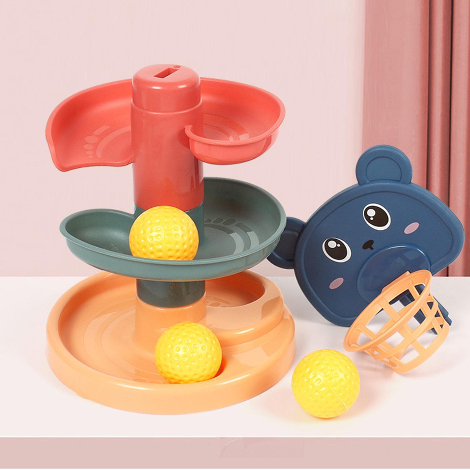 9 Layers Ball Ramp Development Games Early Educational Toys Preschool Toys Rotating Track Learning for Kids Gifts