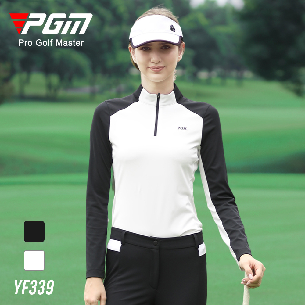 Áo dài tay golf nữ YF339 - Áo cổ đứng có khóa kéo cao cấp