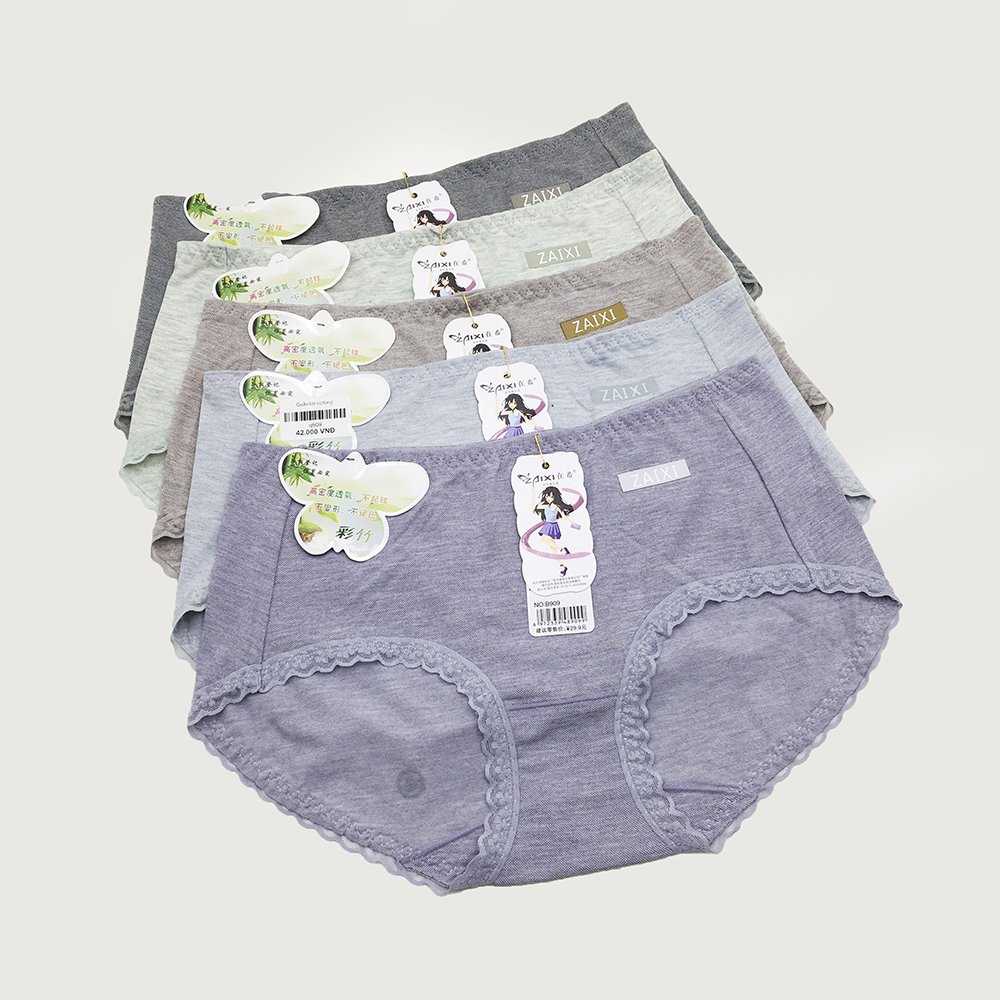 Quần lót nữ cotton trơn nâng mông,kháng khuẩn mềm mại thoáng mát,thấm hút tốt, Quần chip cotton nữ cạp thấp cao cấp