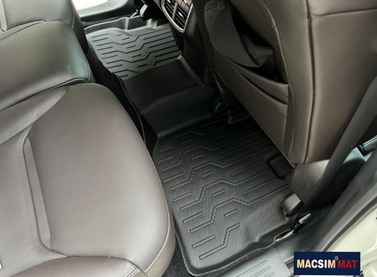 Thảm lót sàn xe ô tô Mazda CX8 Nhãn hiệu Macsim chất liệu nhựa TPV cao cấp màu đen - 3 hàng ghế