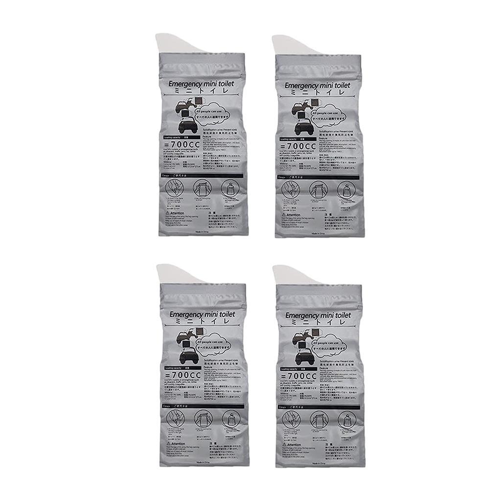 4x Disposable Urine Bags Camping Pee Bags Toilet, for Outdoor Backpacking