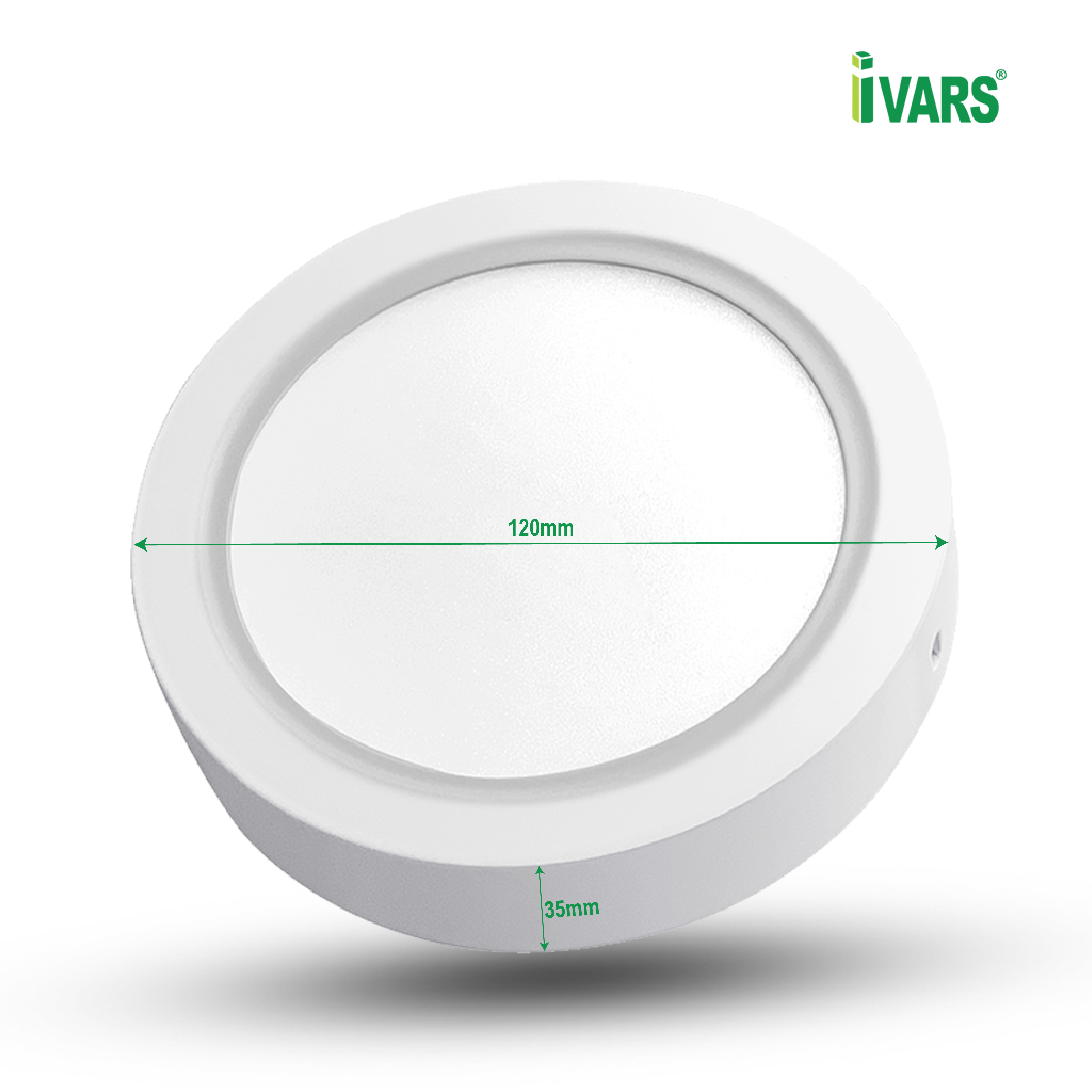Đèn LED Ốp Nổi Đơn Sắc Thương Hiệu IVARS - Công Suất 6W/7W/12W/15W/18W/24W - Hàng chính hãng