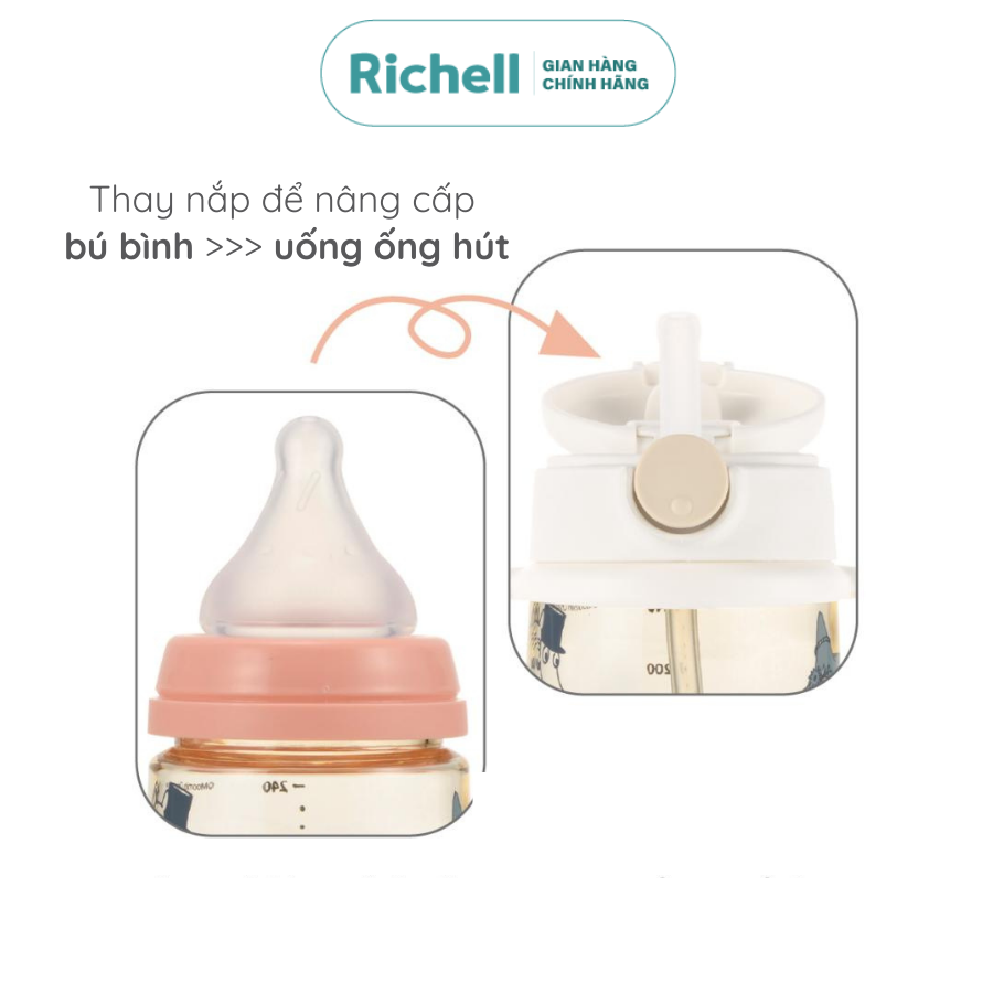 Bình sữa RICHELL Hanaemi Nhật Bản PPSU và Thủy tinh | Baby