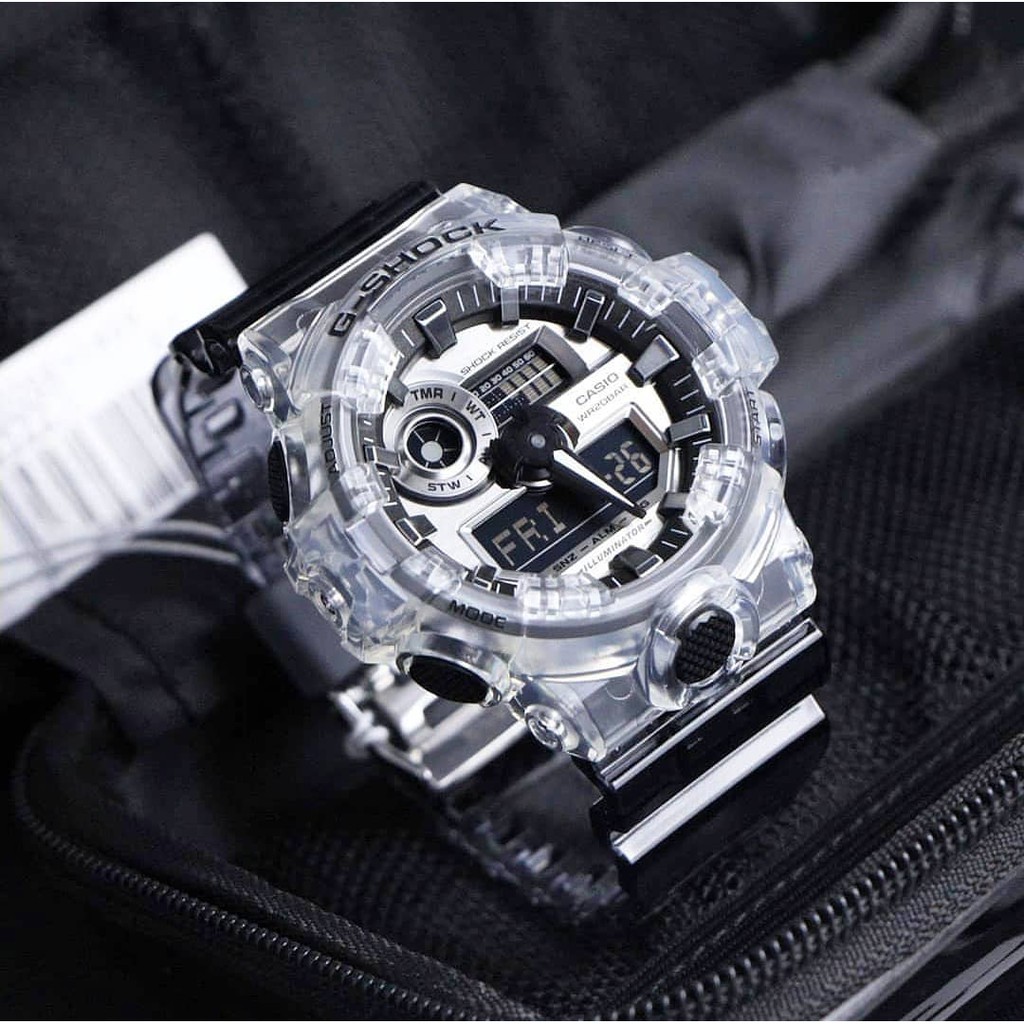 Đồng hồ nam Casio G-Shock GA-700SK-1ADR Skeleton | GA-700SK-1A G-Shock trong suốt