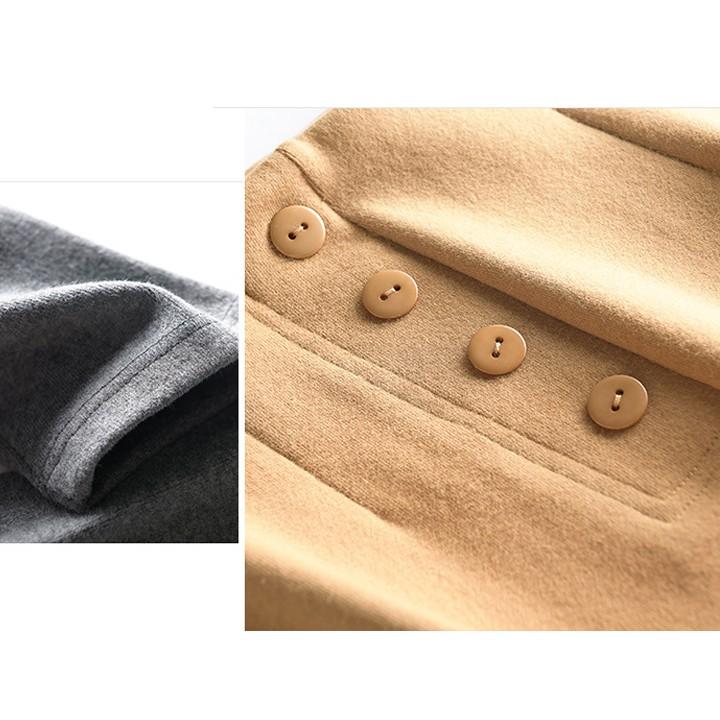 Quần Tregging Legging Cạp Cao Đính 5 Cúc - Hàn Quốc