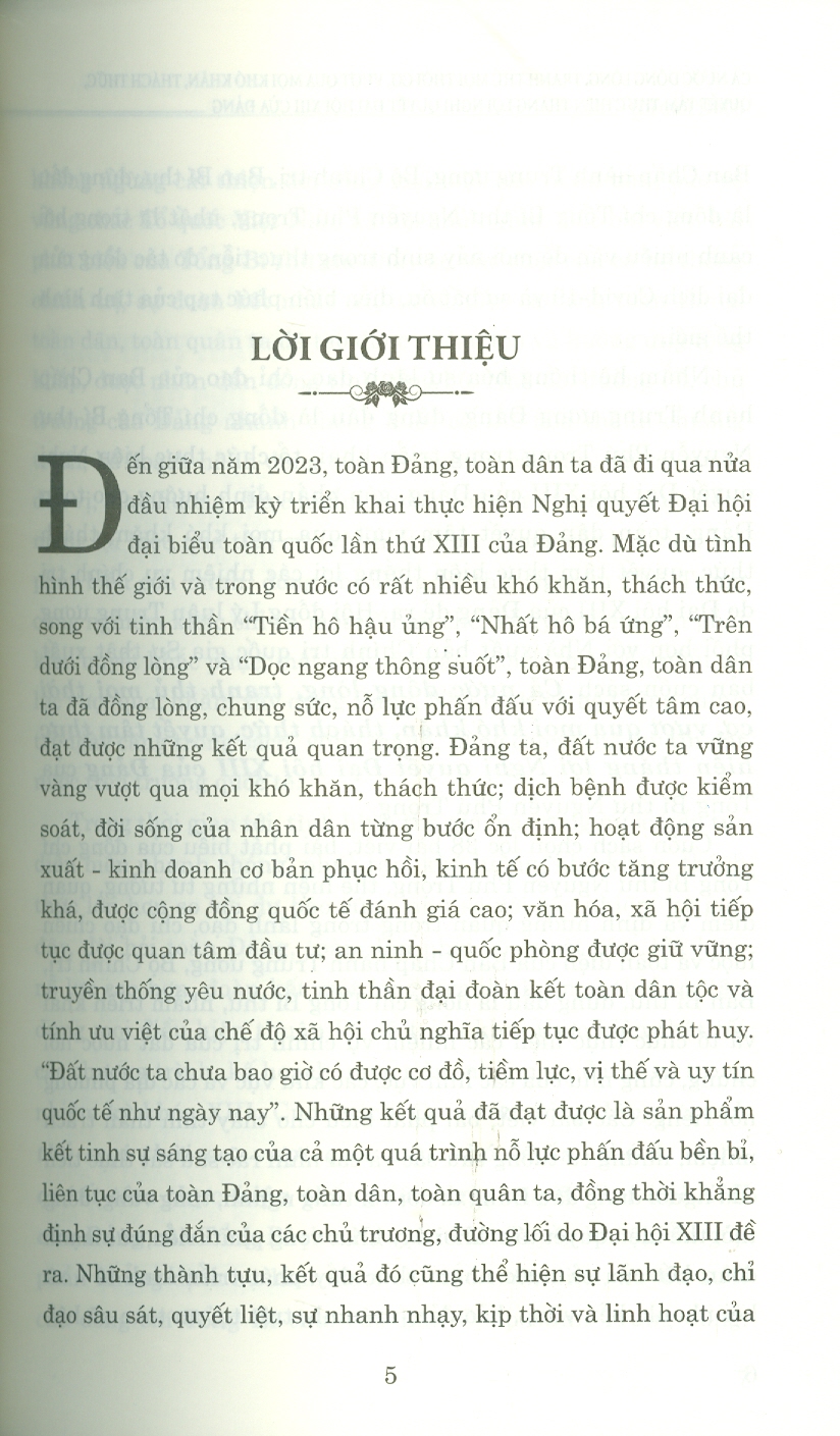 Cả Nước Đồng Lòng, Tranh Thủ Mọi Thời Cơ, Vượt Qua Mọi Khó Khăn, Thách Thức, Quyết Tâm Thực Hiện Thắng Lợi Nghị Quyết Đại Hội XIII Của Đảng - TBT Nguyễn Phú Trọng