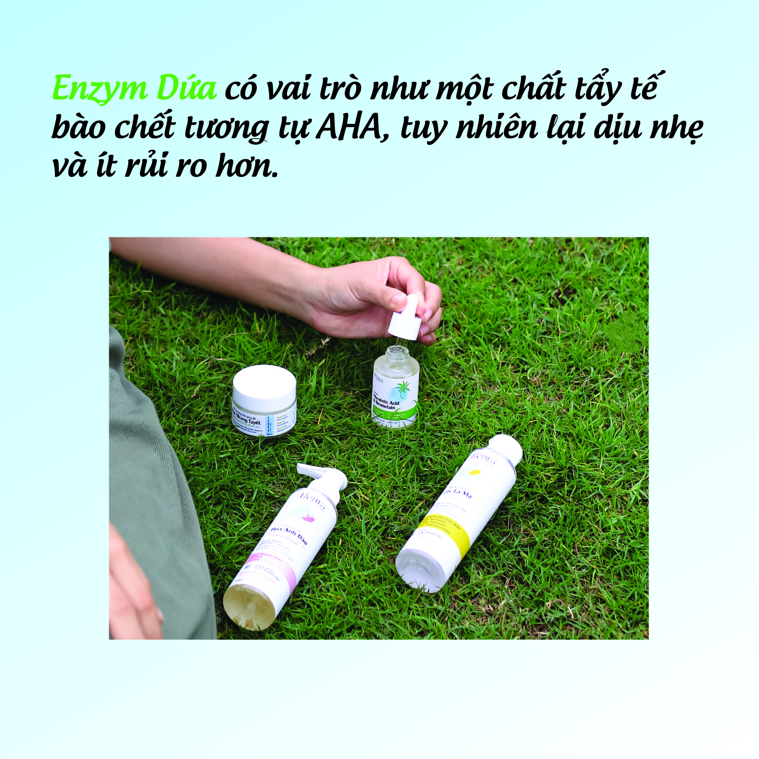 Serum Dưỡng Sáng Mờ Thâm Nám The Fleura Mandelic Acid 5% Niacinamide, Enzym Dứa (AHA)