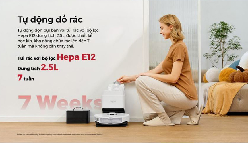 Robot Hút Bụi Lau Nhà Roborock Q5 Pro Plus - Lực Hút 5500Pa - Chổi Chính Kép (Hàng Chính Hãng)