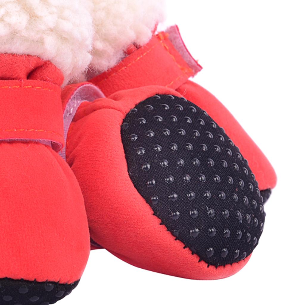 4 pcs/lot S/M/L/XL Pet Dog Shoes / Puppy Booties Rubber Anti Slip Waterproof XL