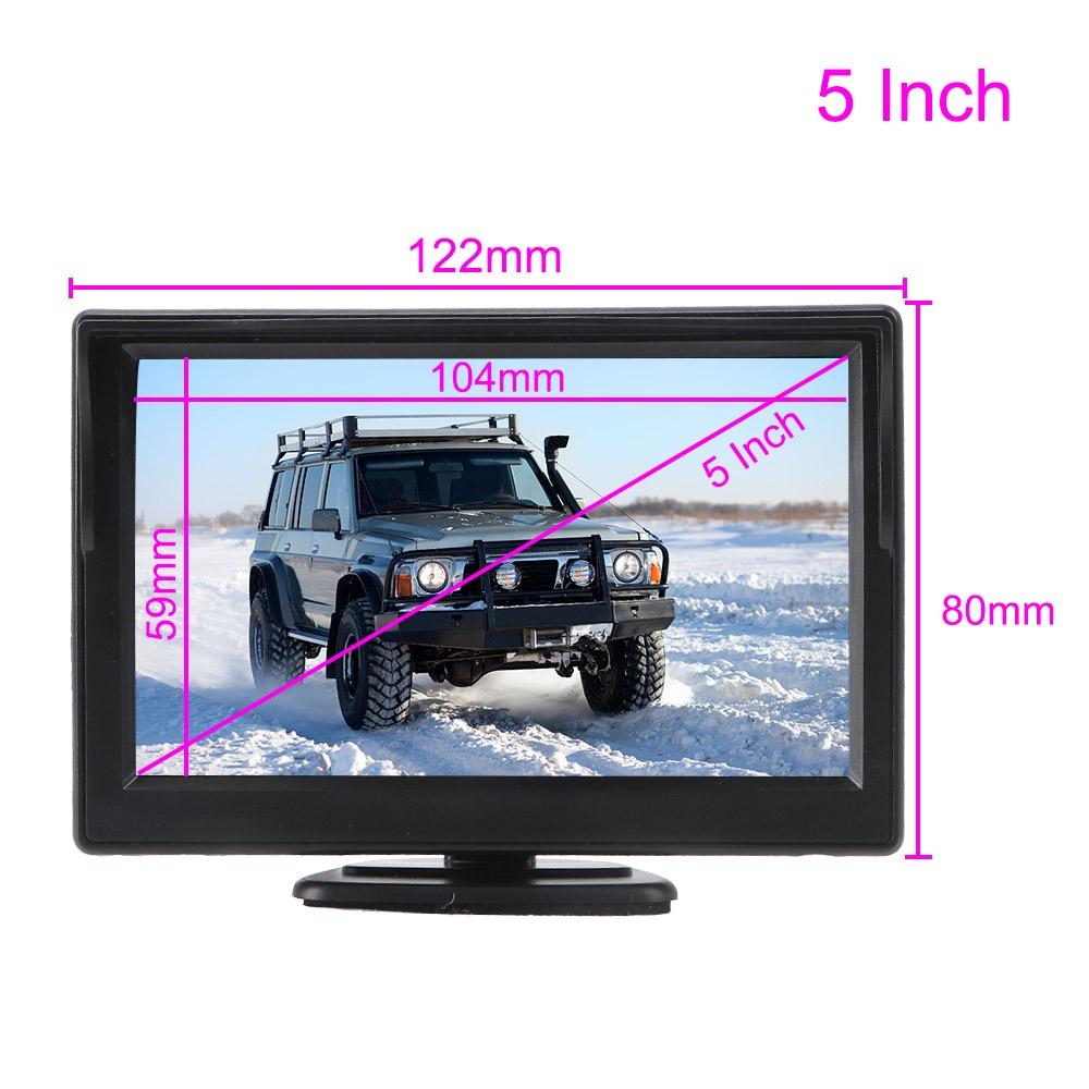 Camera chiếu hậu 12 bóng LED 5 inch chống thấm nước kèm giá đỡ tiện dụng cho xe hơi