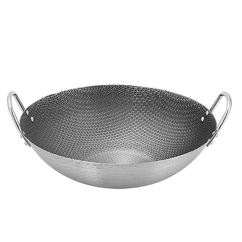 Chảo Inox Cao Cấp nhiều Size > Chảo Inox Chống Dính Tự Nhiên Bề Mặt Nhám Tổ Ong - Công Ngệ Mới