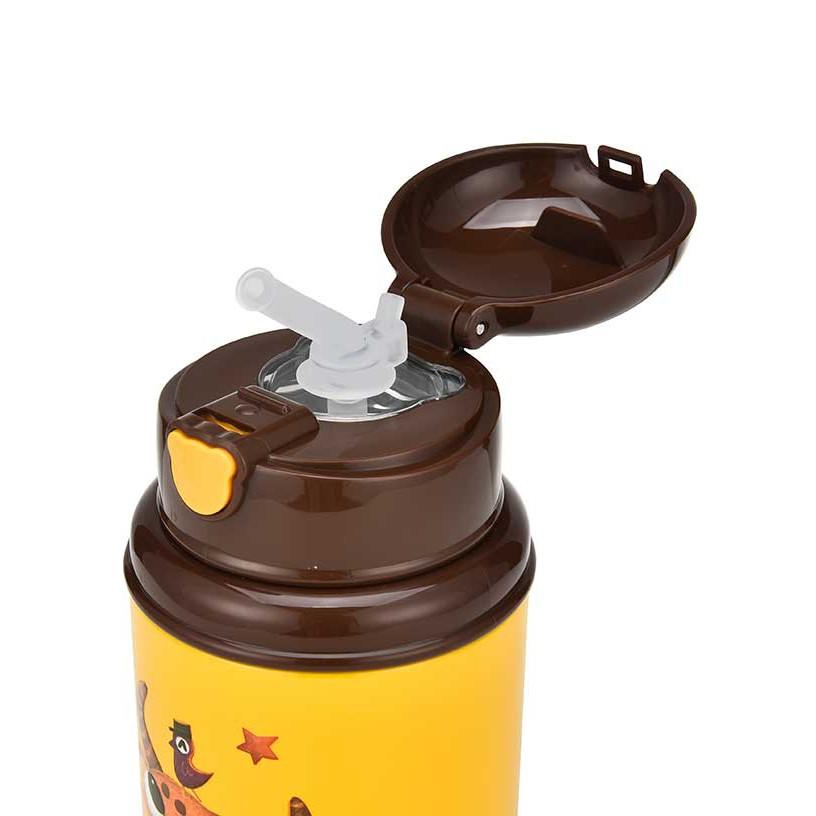 Bình giữ nhiệt Trẻ em Beddybear - Dung tích 580 ml - 3 nắp thay thế - hình Kim Ngưu cho bé từ 2 tuổi trở lên - Bảo hành chính hãng 2 năm
