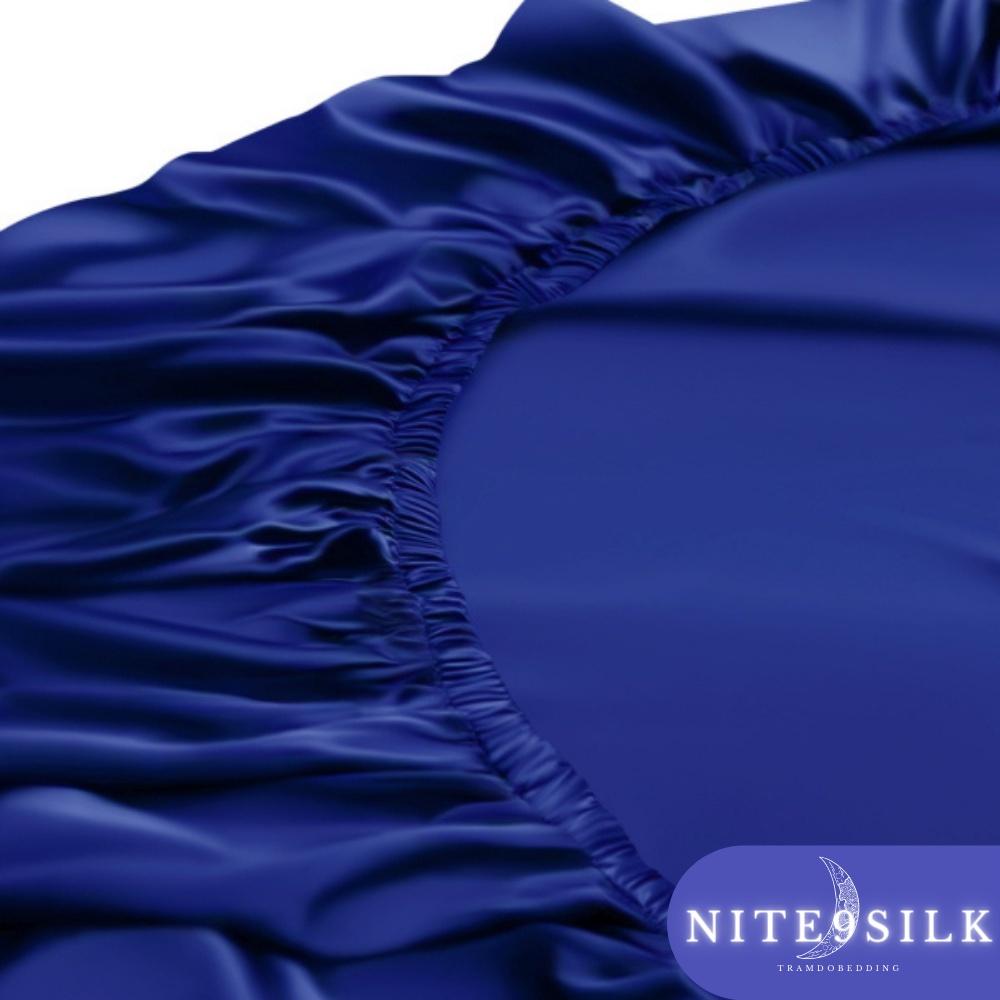 Bộ Chăn Ga Gối Lụa Bảo Vệ Mái Tóc - Chăn Ga Giường Lụa - Màu Xanh Dương - Nite9 Silk