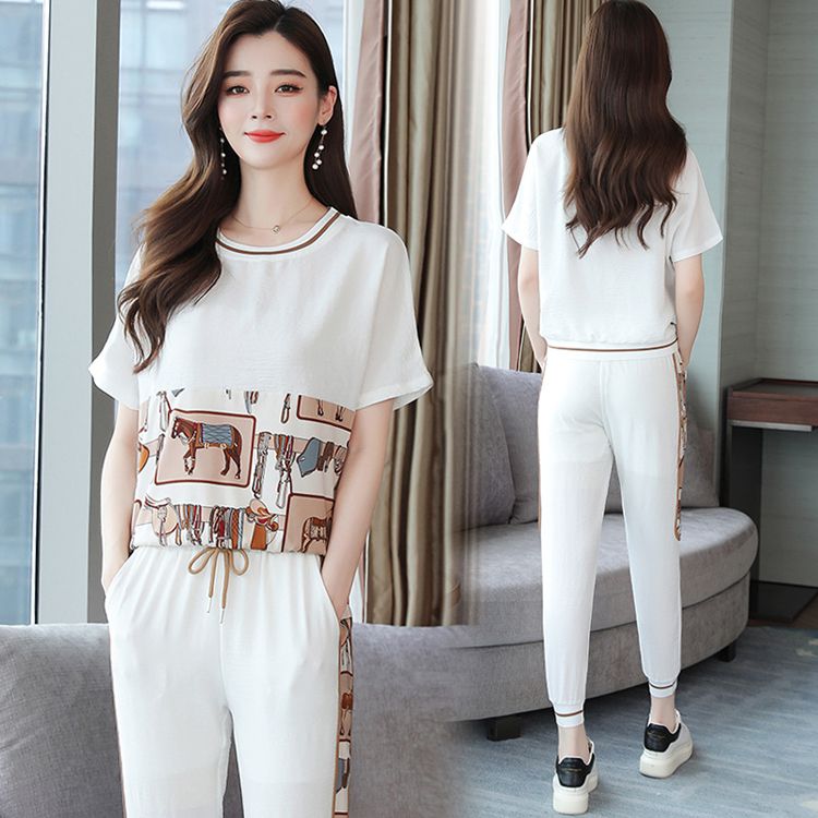 Set bộ thun họa tiết phối viền