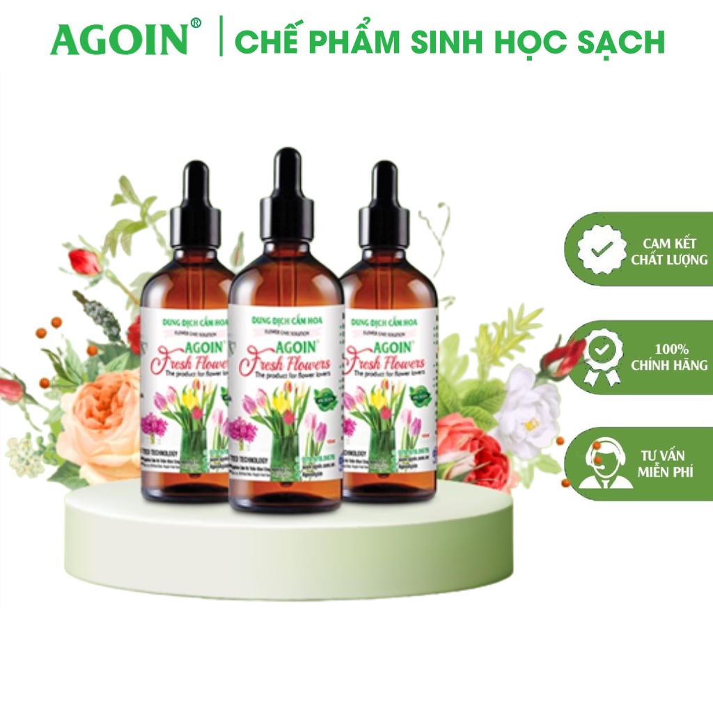 Dung Dịch Cắm Hoa AGOIN Fresh Flowers Làm Cho Hoa Tươi Hơn Và Kéo Dài Thời Gian Tươi Của Hoa