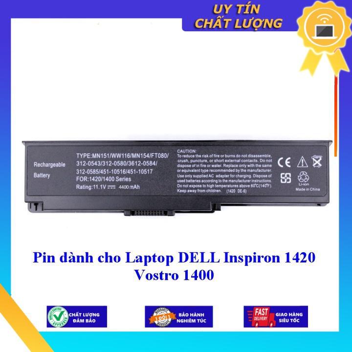 Pin dùng cho Laptop DELL Inspiron 1420 Vostro 1400 - Hàng Nhập Khẩu  MIBAT219