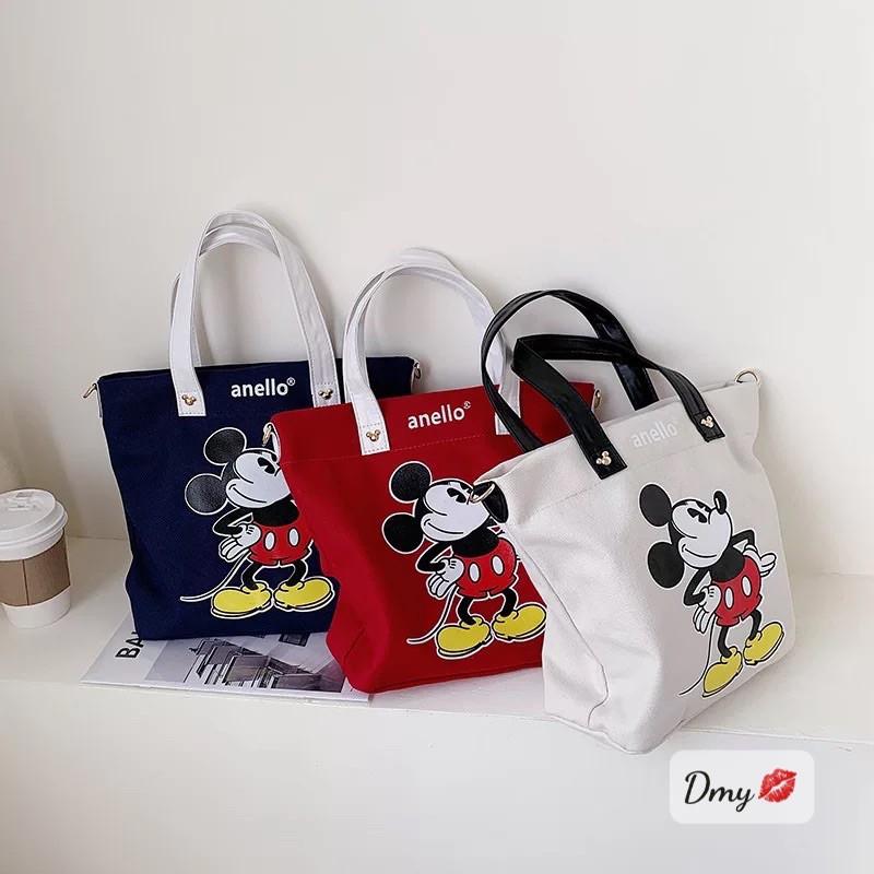 Túi xách vải bố hình chuột mickey túi tote