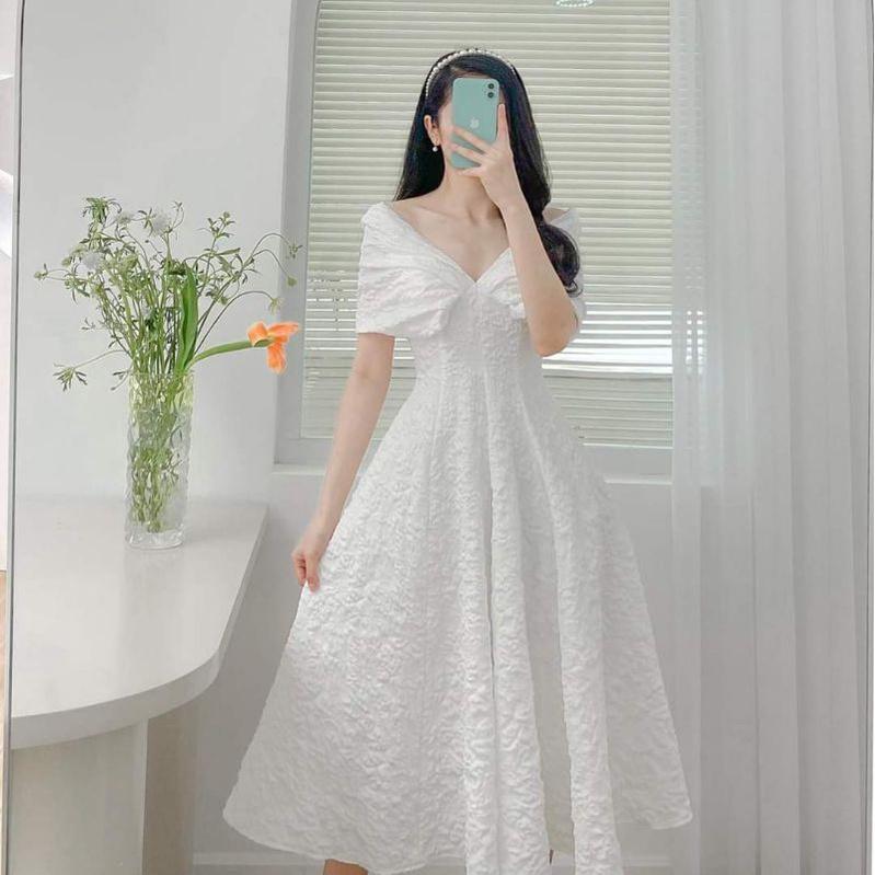 Đầm dự tiệc đầm nữ trễ vai dịu dàng nữ tính Sen Dress