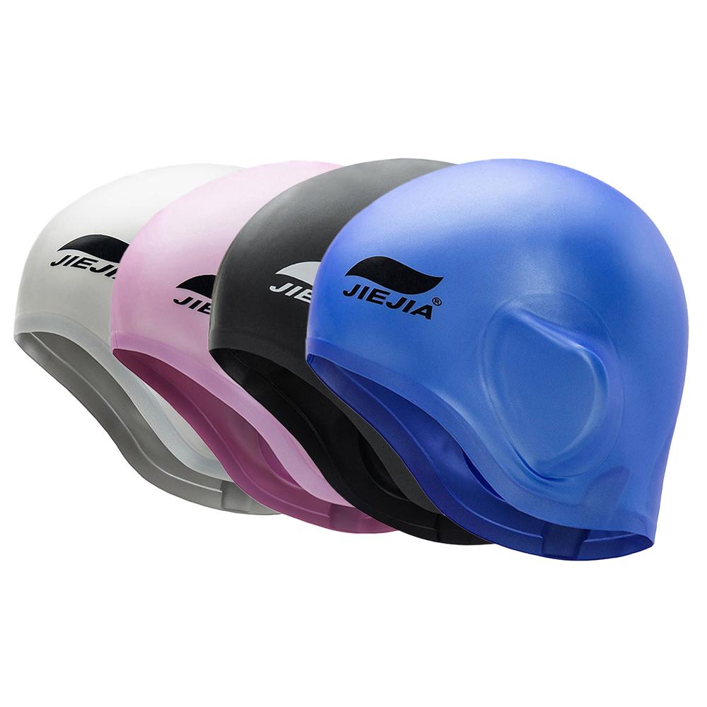 Mũ bơi Silicone 3D có kẹp mũi & nút bịt tai cho nam nữ