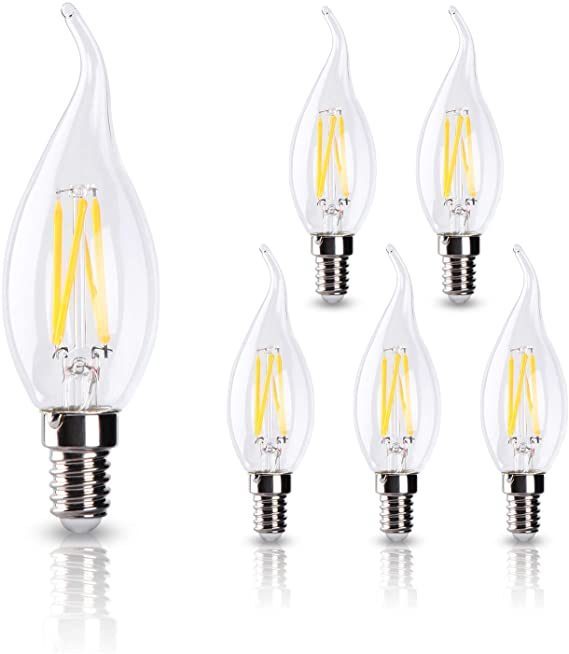 BÓNG ĐÈN LED DÂY TÓC EDISON HÌNH NẾN 6W