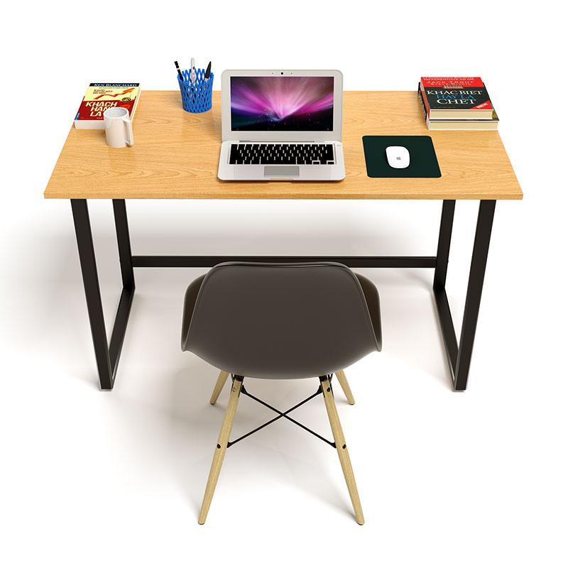 Bộ Bàn OakF Vân Sồi Chân Đen Và Ghế Eames Chân Gỗ Đen IBIE TOOAFO12B-EAMSB