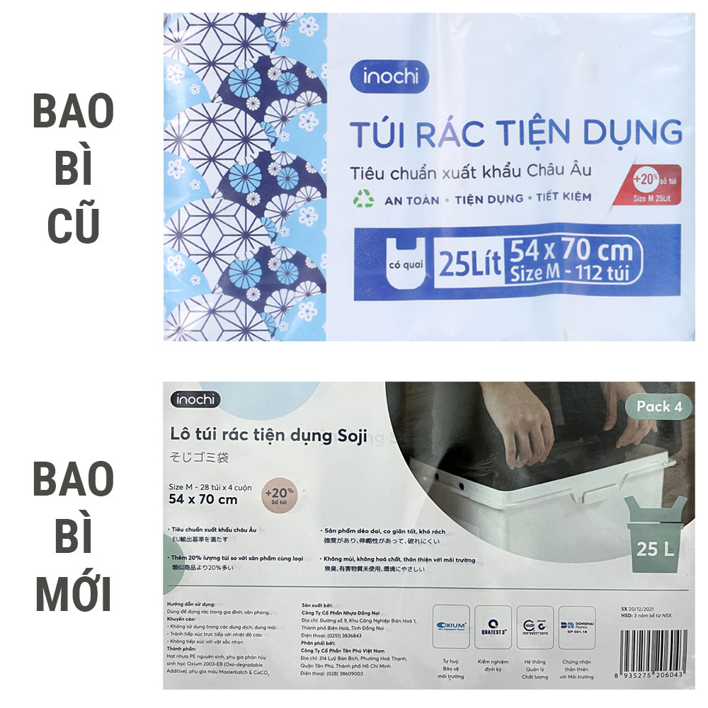 Combo 4 cuộn túi đựng rác tiện dụng Soji 