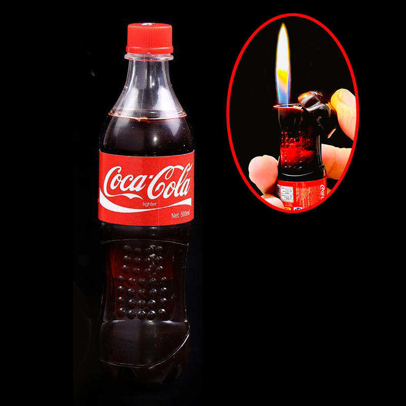 Hột quẹt bật lửa hình chai nước ngọt cocacola mini - xài gas