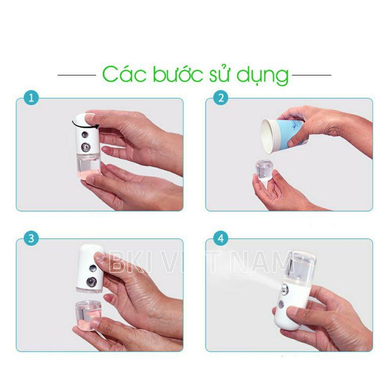 Máy Phun Sương Xịt Khoáng MINI Sương Nhỏ Mịn Nano Nhỏ Gọn Khi Sử Dụng