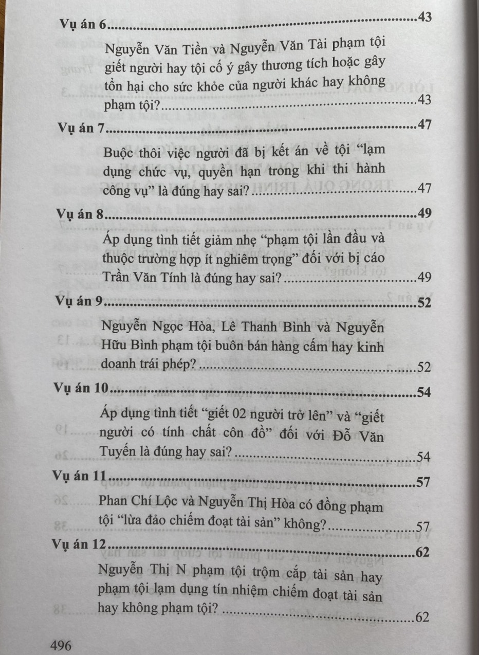 Bình luận án hình sự phức tạp, có nhiều quan điểm khác nhau trong quá trình tiến hành tố tụng và một số án lệ, quyết định giám đốc thẩm